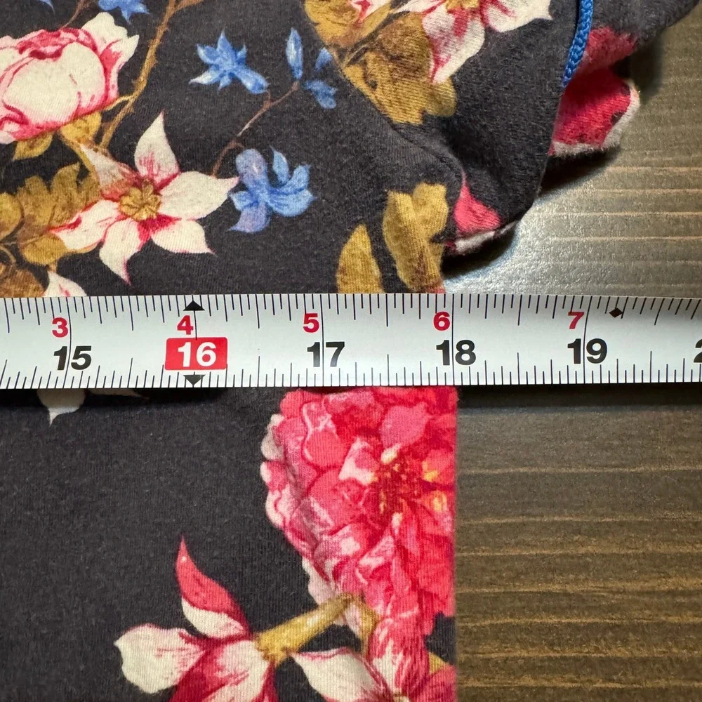 BedHead Pajama Set Button Down‎ Shirt & Pants Women's XS Floral Comfy Grey Pink